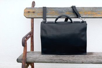 cartable cuir de veau noir