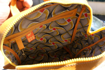 sac à dos cuir  jaune – Image 5