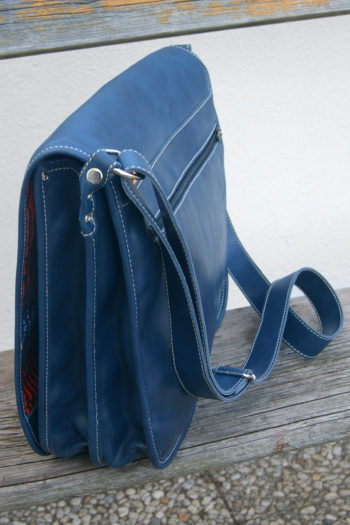 sac à main cuir de vachette - bleu – Image 7