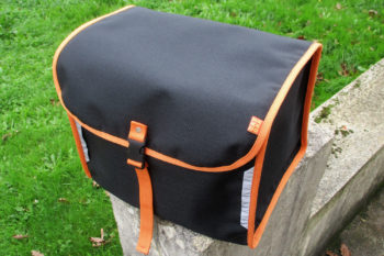 sacoche porte bagage avant noir-orange – Image 3