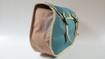 sacoches rondes porte bagage - pied de poule bleu – Image 2