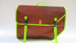 sacoches longues porte bagage - orange brillant-vert