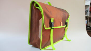 sacoches longues porte bagage - orange brillant-vert – Image 2